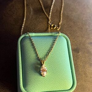 BRILLIANT CUBIC ZIRCONIA PENDANT NECKLACE Vintage